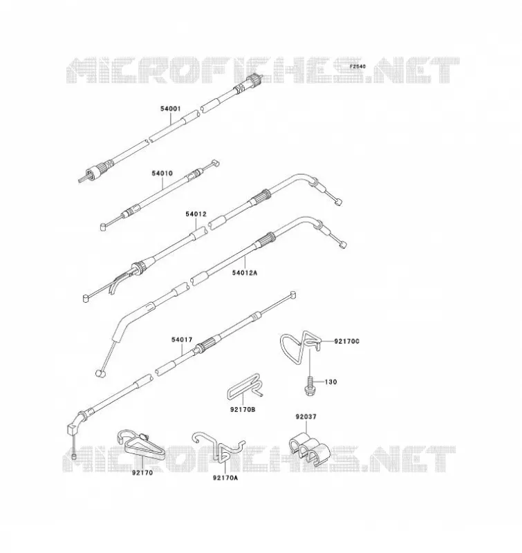 CABLES Kawasaki MOTOS 1100 1993 ZZ-R1100  ZX1100-D1