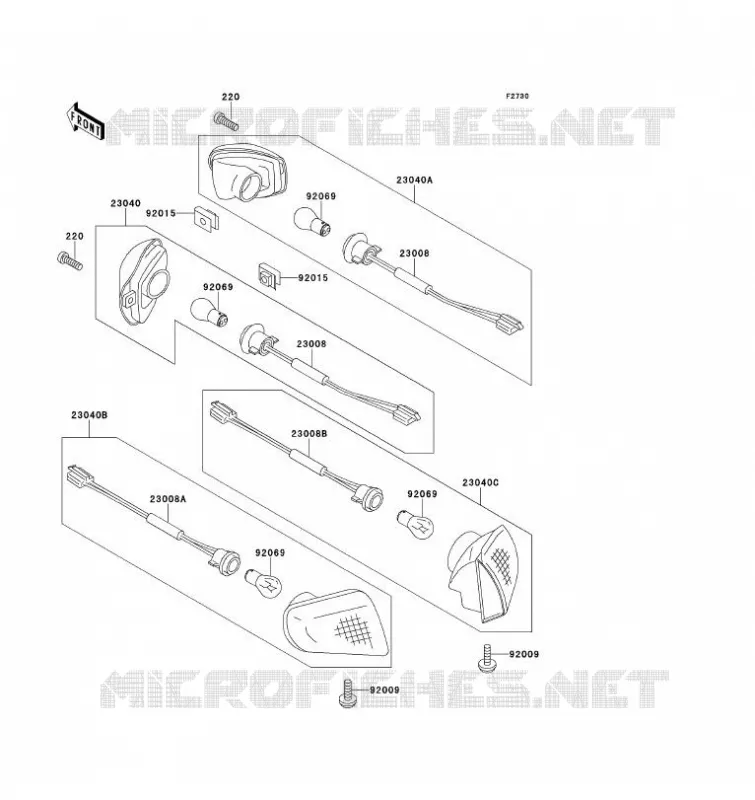 INDICATORS Kawasaki MOTOS 1100 1993 ZZ-R1100  ZX1100-D1