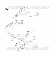 EXHAUST voor Kawasaki ZZ-R1100 1993