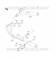 EXHAUST voor Kawasaki ZZ-R1100 1993