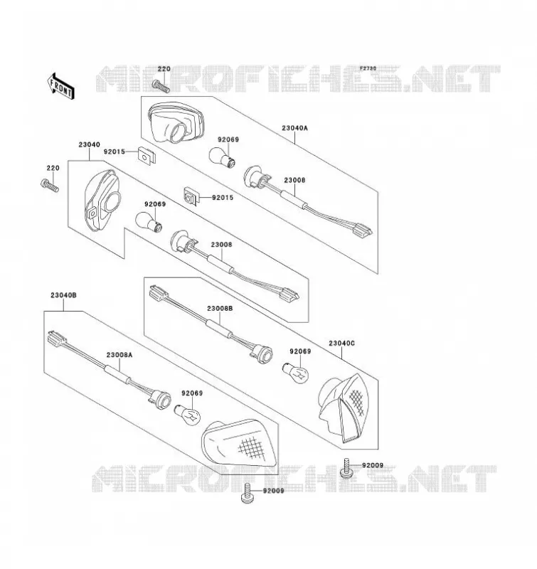 INDICATORS Kawasaki MOTOS 1100 1993 ZZ-R1100  ZX1100-D1