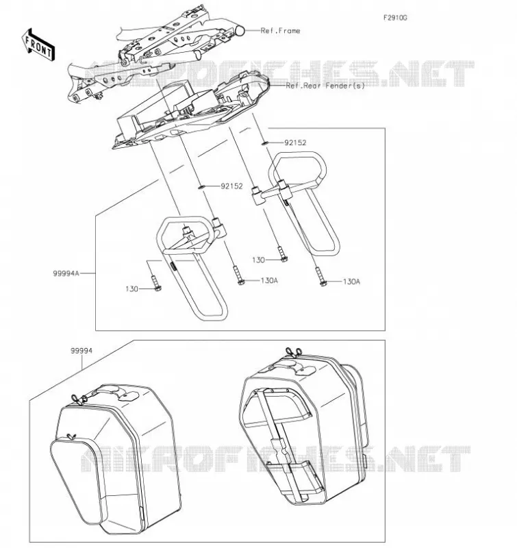 ACCESSORY(Pannier) Kawasaki MOTOS 650 2020 Z650  ER650KLF