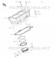 CYLINDER   PISTON  voor Kawasaki NINJA 650 2021