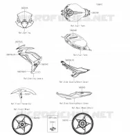 DECALS(Teal) voor Kawasaki NINJA 650 2021