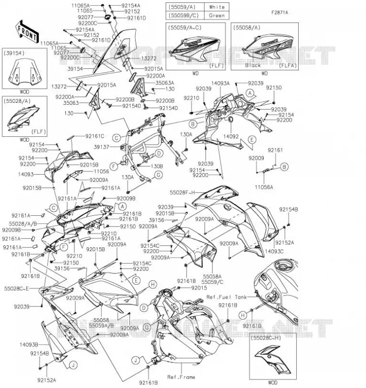 COWLING Kawasaki MOTOS 650 2020 VERSYS 650  KLE650FLFA