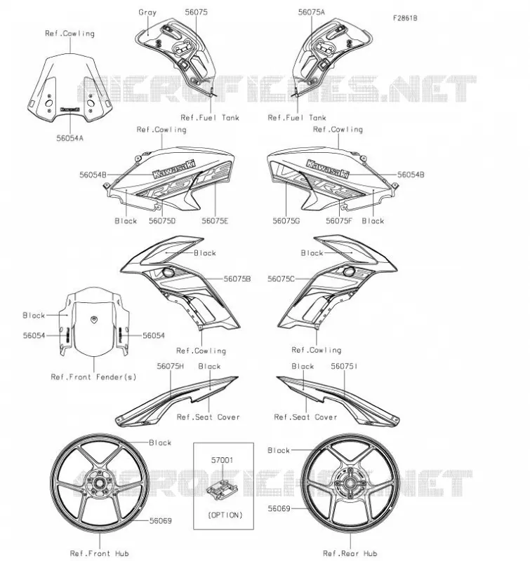 STICKER(GRAY) Kawasaki MOTOS 650 2020 VERSYS 650  KLE650FLFA