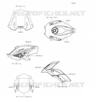STICKER(WHITE) voor Kawasaki VERSYS 650 2021