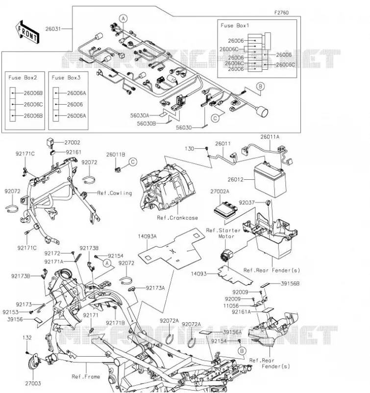 CHASSIS ELECTRICAL EQUIPMENT Kawasaki MOTOS 650 2021 VERSYS 650  KLE650FMFNN