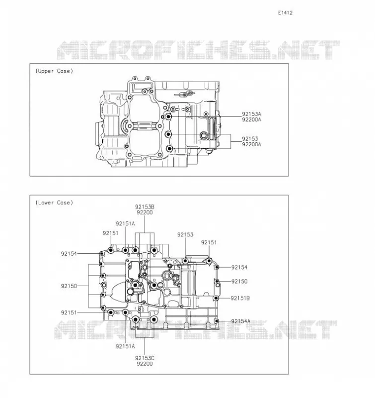 CRANKCASE BOLT Kawasaki MOTOS 650 2021 VERSYS 650  KLE650FMFNN