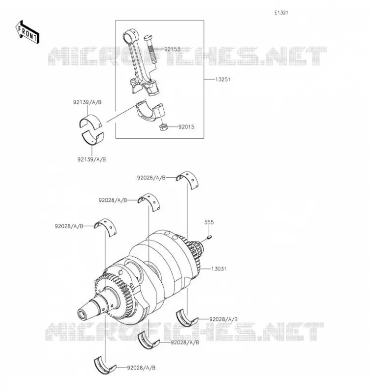 CRANKSHAFT Kawasaki MOTOS 650 2021 VERSYS 650  KLE650FMFNN