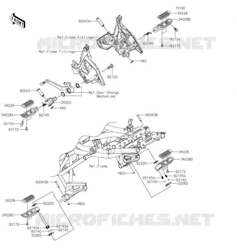 FOOTREST Kawasaki MOTOS 650 2021 VERSYS 650  KLE650FMFNN