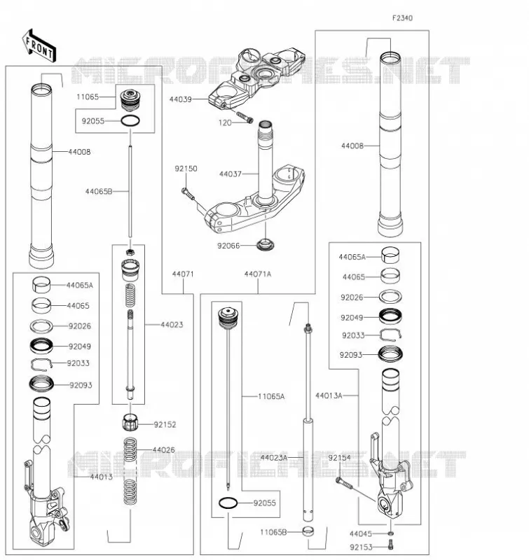 FRONT FORK Kawasaki MOTOS 650 2021 VERSYS 650  KLE650FMFNN