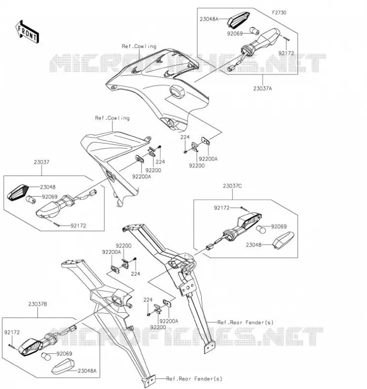 INDICATORS Kawasaki MOTOS 650 2021 VERSYS 650  KLE650FMFNN