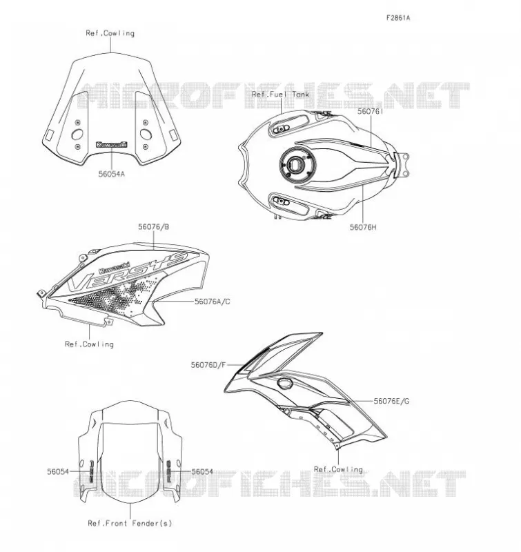 STICKER(GRAY) Kawasaki MOTOS 650 2021 VERSYS 650  KLE650FMFNN