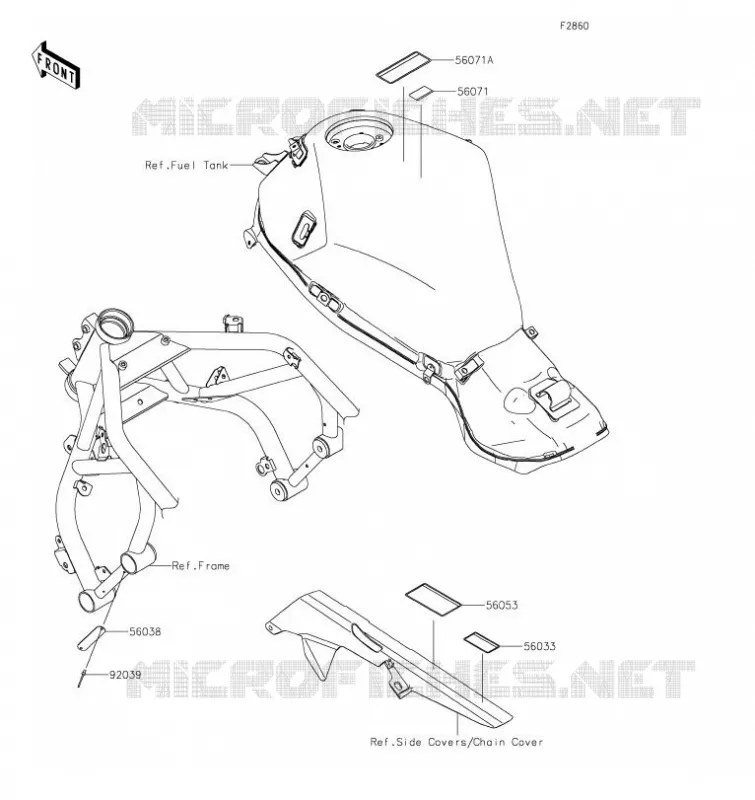 LABELS Kawasaki MOTOS 1000 2020 Z H2  ZR1000KLFA