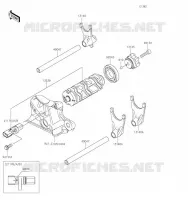 GEAR CHANGE DRUM   SHIFT FORKS voor Kawasaki Z900RS 2020