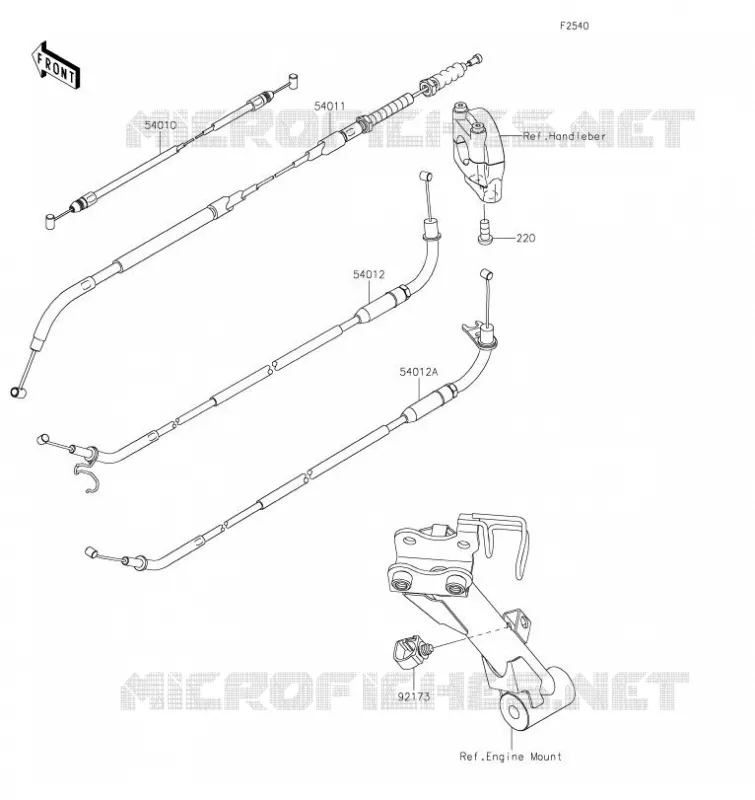 CABLES Kawasaki MOTOS 900 2020 Z900RS  ZR900CLFA