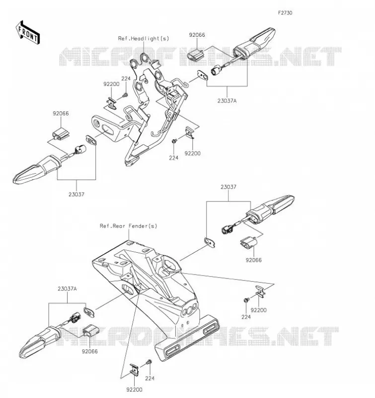 INDICATORS Kawasaki MOTOS 900 2020 Z900RS  ZR900CLFA