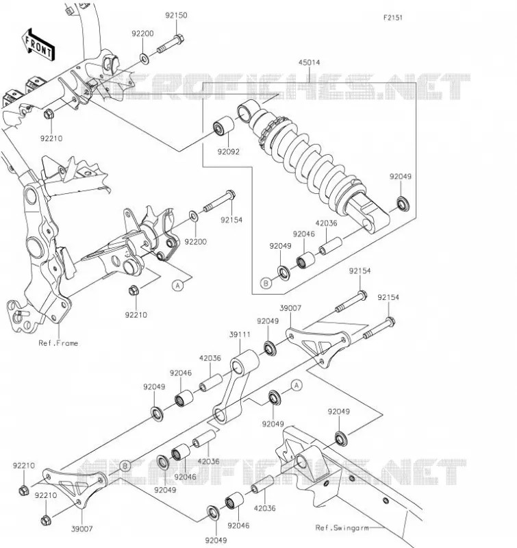 SUSPENSION - SHOCK ABSORBER Kawasaki MOTOS 900 2020 Z900RS  ZR900CLFA