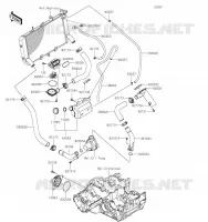 WATER PIPE voor Kawasaki Z900RS CAFE 2020
