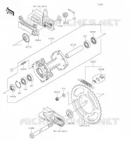 REAR HUB voor Kawasaki KX85 2021