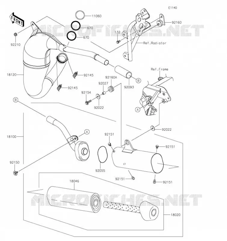 EXHAUST Kawasaki TOUT-TERRAIN 85 2021 KX85  KX85CMFNN