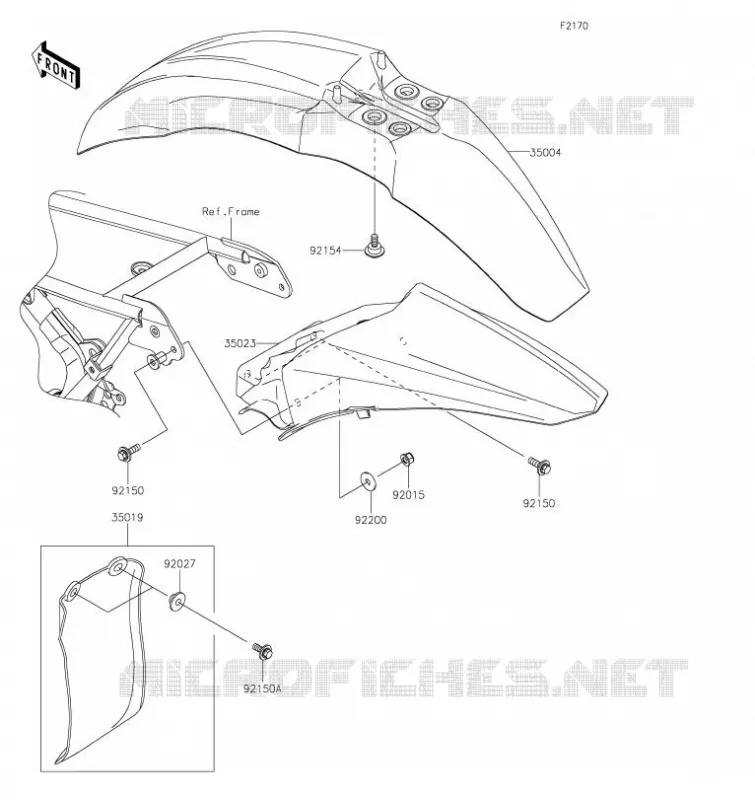 FENDER Kawasaki TOUT-TERRAIN 85 2021 KX85  KX85CMFNN