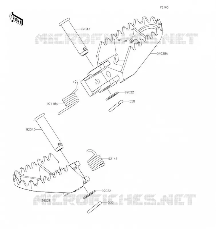 FOOTREST Kawasaki TOUT-TERRAIN 85 2021 KX85  KX85CMFNN