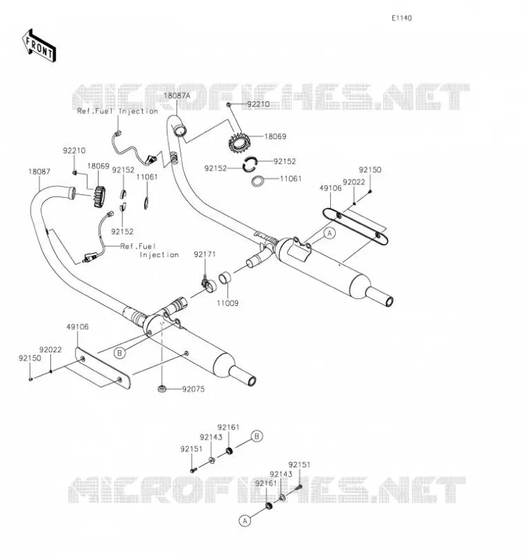 EXHAUST Kawasaki MOTOS 800 2023 W800  EJ800DPFNL