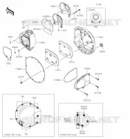 RIGHT ENGINE COVER(S) voor Kawasaki W800 2023