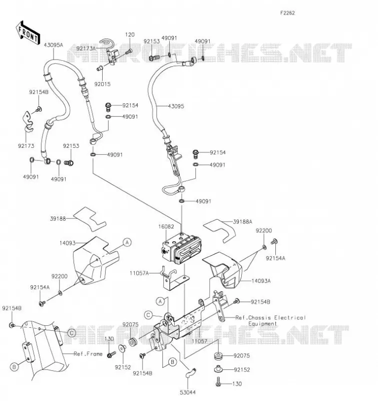 BRAKE PIPE Kawasaki MOTOS 800 2023 W800  EJ800DPFNN