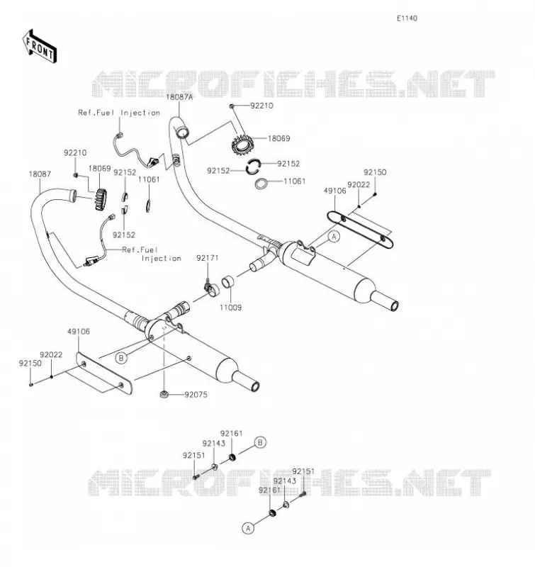 EXHAUST Kawasaki MOTOS 800 2023 W800  EJ800DPFNN