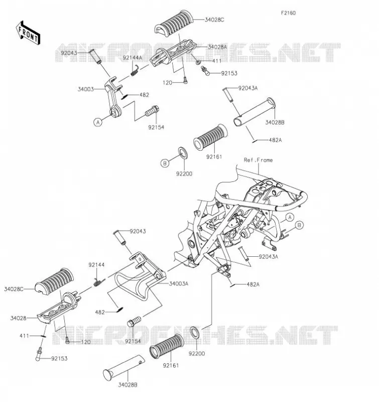 FOOTREST Kawasaki MOTOS 800 2023 W800  EJ800DPFNN