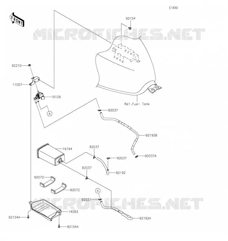 FUEL EVAPORATION SYSTEM(CA) Kawasaki MOTOS 800 2023 W800  EJ800DPFNN
