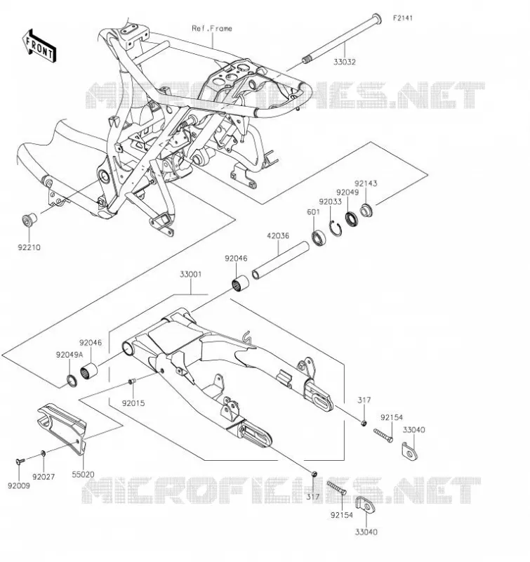 SWINGARM Kawasaki MOTOS 800 2023 W800  EJ800EPFNN