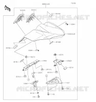 ACCESSORY(Pillion Seat Cover) voor Kawasaki NINJA 650 2023