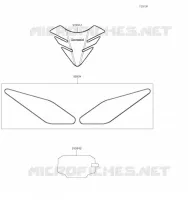 ACCESSORY(Tank Pads and Meter Film) voor Kawasaki NINJA 650 2023
