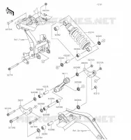SUSPENSION   SHOCK ABSORBER voor Kawasaki NINJA 650 2023