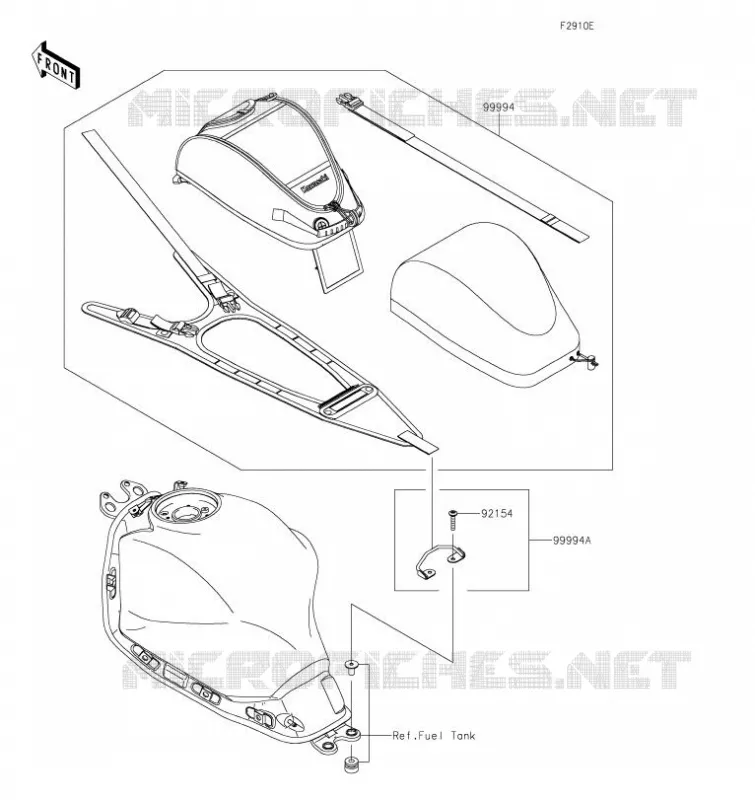 ACCESSORY(Tank Bag) Kawasaki MOTOS 650 2023 NINJA 650  EX650PPFAN