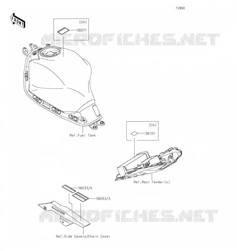 LABELS Kawasaki MOTOS 650 2023 NINJA 650  EX650PPSNN