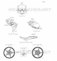 STICKER(WHITE) voor Kawasaki NINJA 650 2023