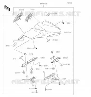 ACCESSORY(Pillion Seat Cover) voor Kawasaki NINJA 650 2023