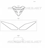 ACCESSORY(Tank Pads and Meter Film) voor Kawasaki NINJA 650 2023