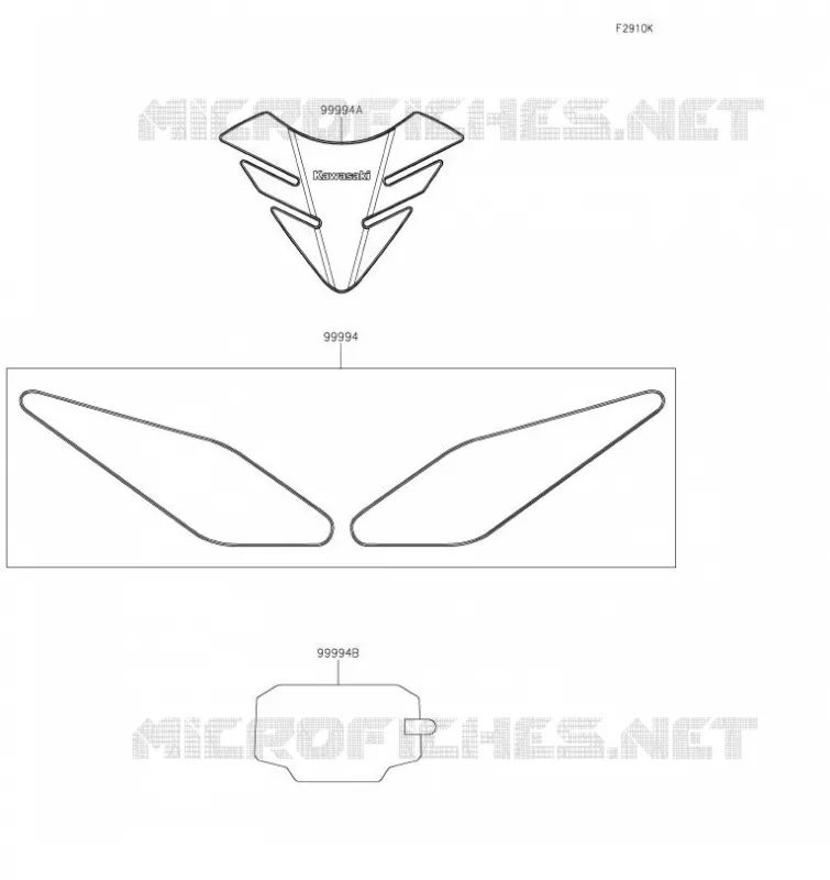 ACCESSORY(Tank Pads and Meter Film) Kawasaki MOTOS 650 2023 NINJA 650  EX650SPFAN