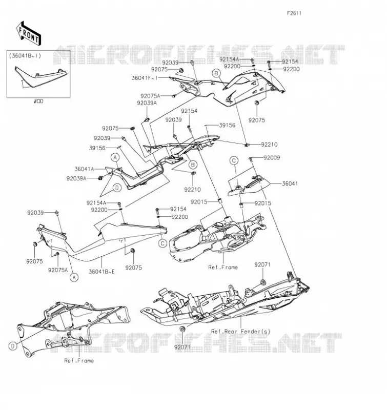 SIDE COWLING Kawasaki MOTOS 636 2023 NINJA ZX-6R  ZX636GPFAN