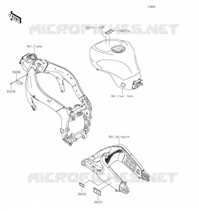 LABELS Kawasaki MOTOS 636 2023 NINJA ZX-6R  ZX636GPFAN