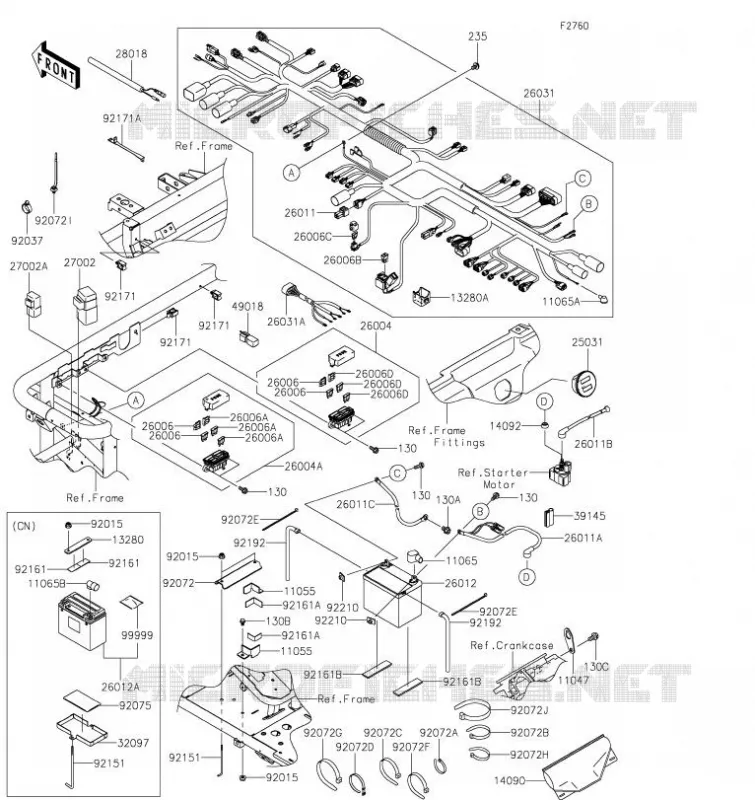CHASSIS ELECTRICAL EQUIPMENT Kawasaki SSV 620 2023 MULE 4010 TRANS 4X4  KAT620BPFNN