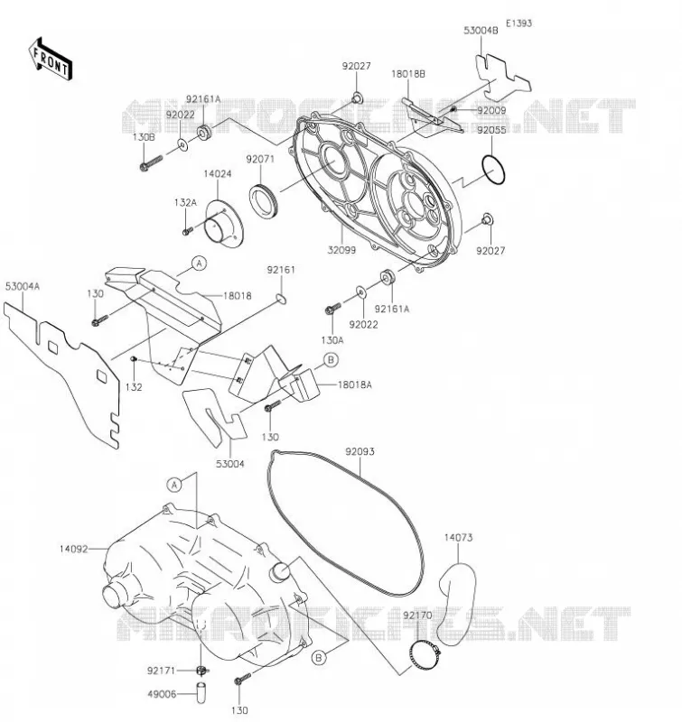 CONVERTER COVER Kawasaki SSV 620 2023 MULE 4010 TRANS 4X4  KAT620BPFNN
