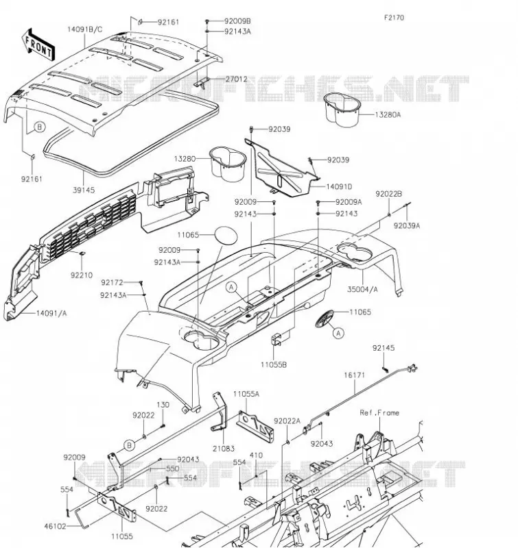 FENDER Kawasaki SSV 620 2023 MULE 4010 TRANS 4X4  KAT620BPFNN