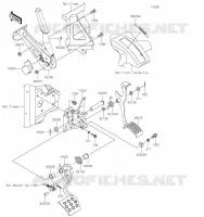 BRAKE PEDAL   THROTTLE LEVER voor Kawasaki MULE PRO-FXT 2023